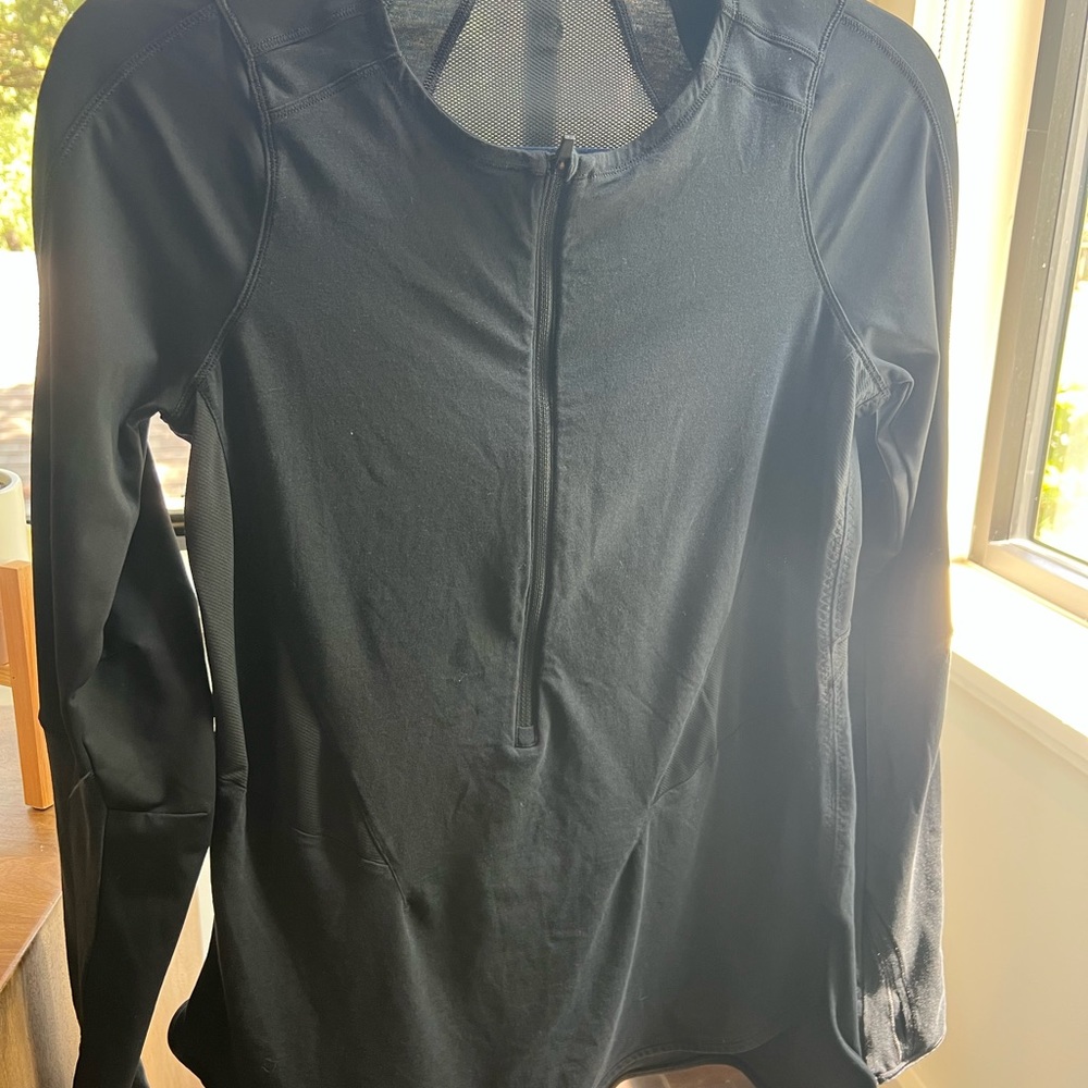 lululemon athletica Black Long Sleeve Zip-Front Pullover
